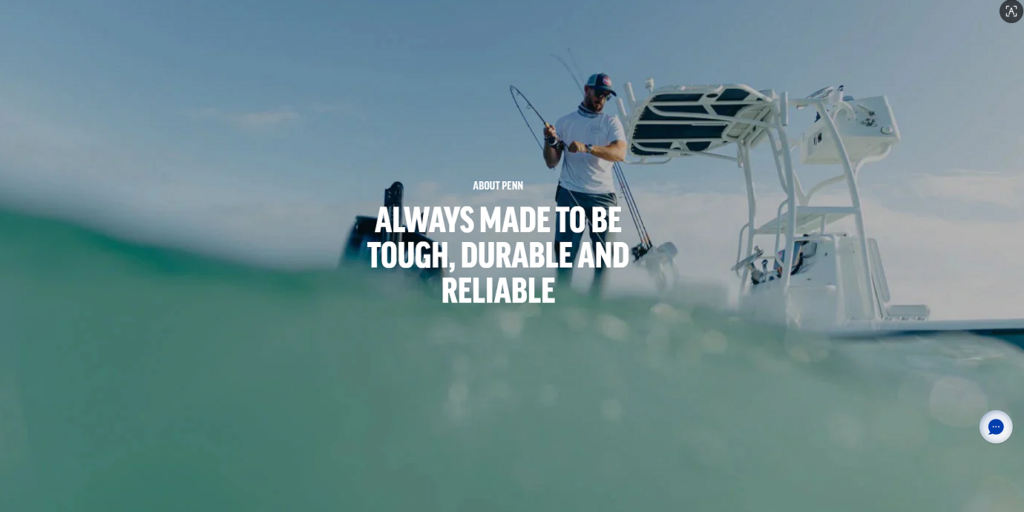 How PENN Builds a Powerful Shopify Fishing Store-About Page Built Around Reliability
