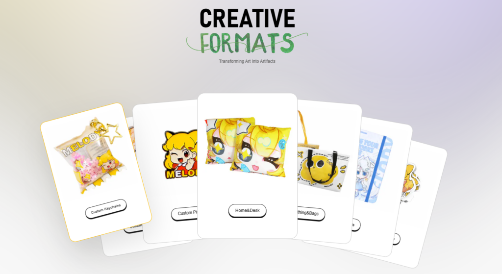 A Shopify Custom Product Store Made For Anime Lovers-Creative Formats Collection: Making Discovery Joyful