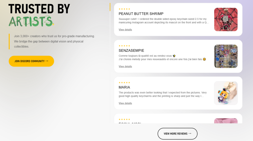 A Shopify Custom Product Store Made For Anime Lovers-Trust & Testimonial Section: Reinforcing Reliability