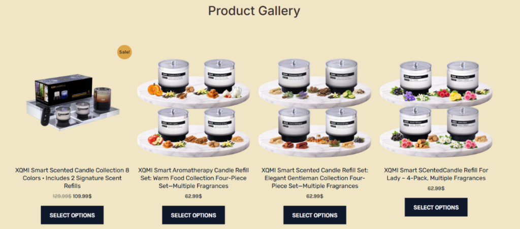 This WordPress Aromatherapy Store Is Breaking Design Rules-Product Gallery – Visual Exploration at Scale