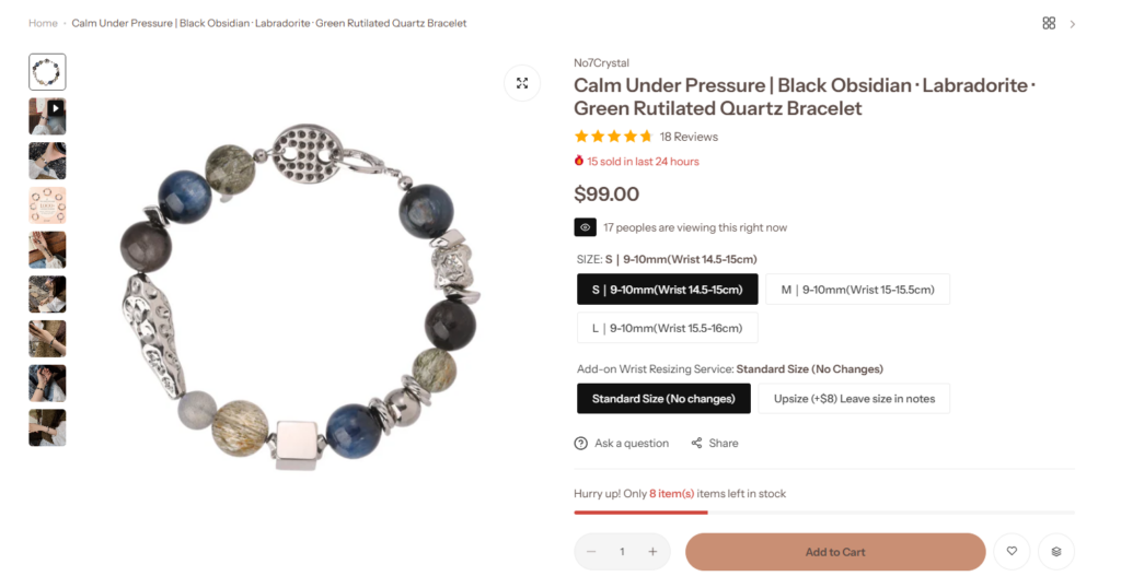 How No7Crystal Turns Crystal Jewelry Into Trust-Product Detail Page: Designing for Confidence and Conversion