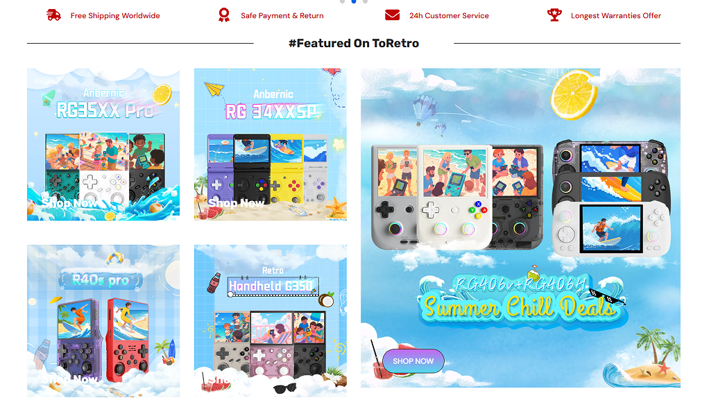 Inside ToRetro’s Retro Gaming Shopify Store Design-Featured Promotional Area: Turning Product Discovery Into a Campaign