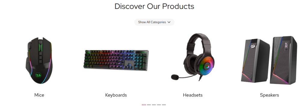 A Shopify Gaming Peripherals Website Built To Win-Product Discovery: Making Categories Easy to Browse