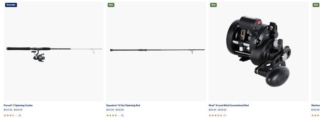 How PENN Builds a Powerful Shopify Fishing Store-New Product Row for Quick Discovery