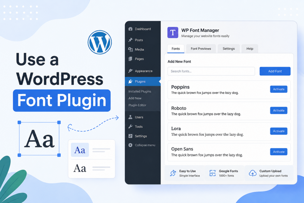 How to Change Font in WordPress Easily-Use a WordPress Font Plugin
