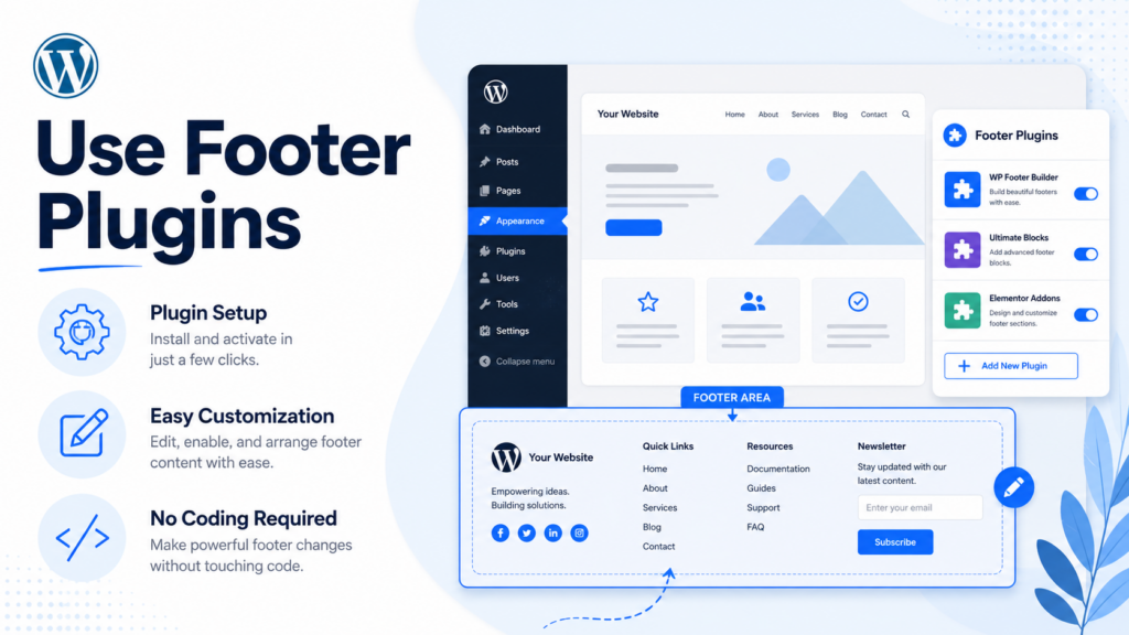 How to Change Footer in WordPress: Complete Beginner Guide-Use Footer Plugins