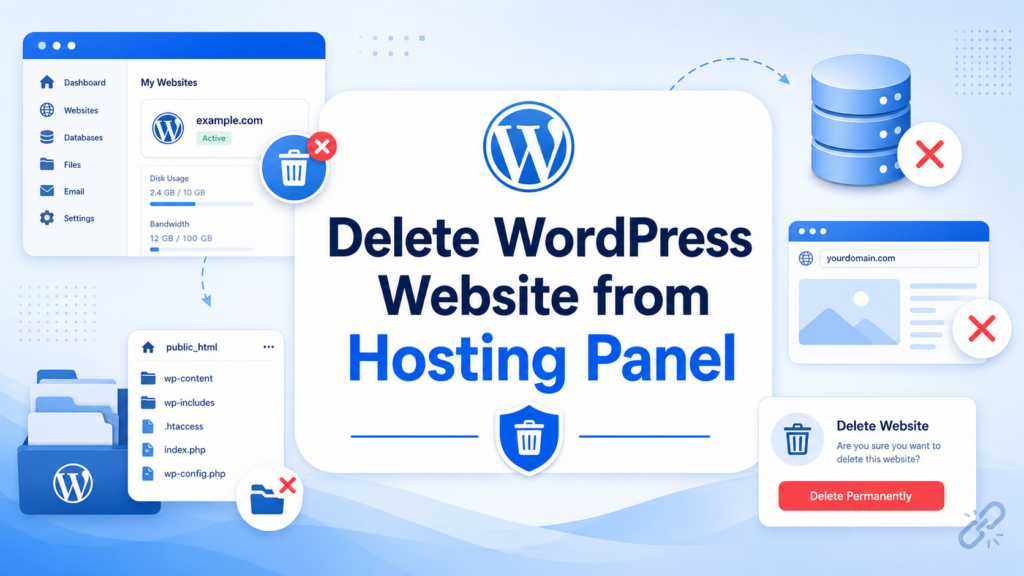 How to Delete WordPress Website Permanently and Safely-Delete WordPress Website from Hosting Panel