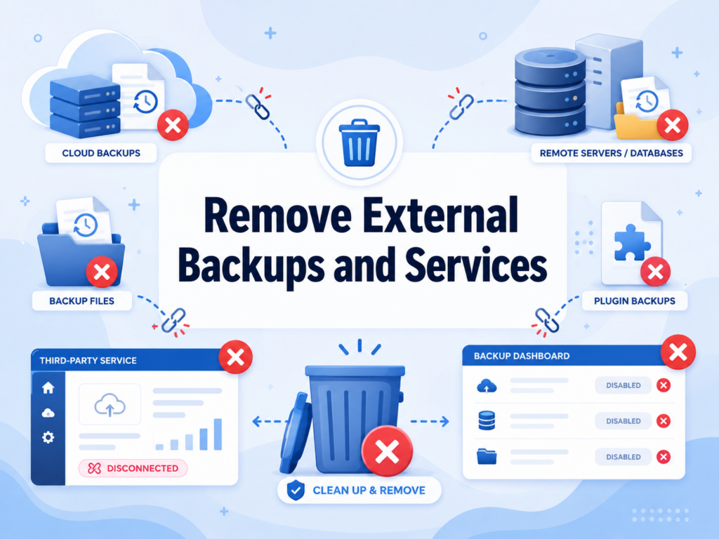 How to Delete WordPress Website Permanently and Safely-Remove External Backups and Services