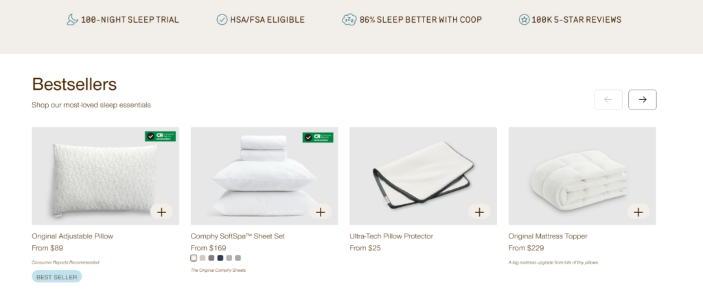 Why This Sleep Website Builds Instant Trust-Why Trust Signals Appear Before Product Browsing-Reducing Hesitation Early