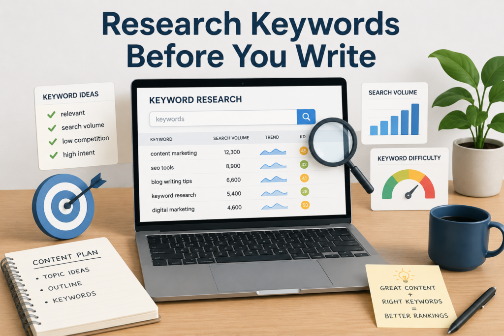 How to Improve SEO Ranking on WordPress-Research Keywords Before You Write