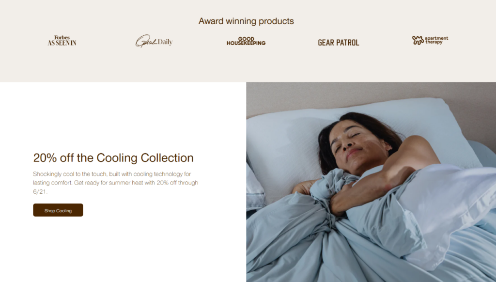 Why This Sleep Website Builds Instant Trust-Why Awards and Promotions Work Together-Building Authority Before Presenting the Offer