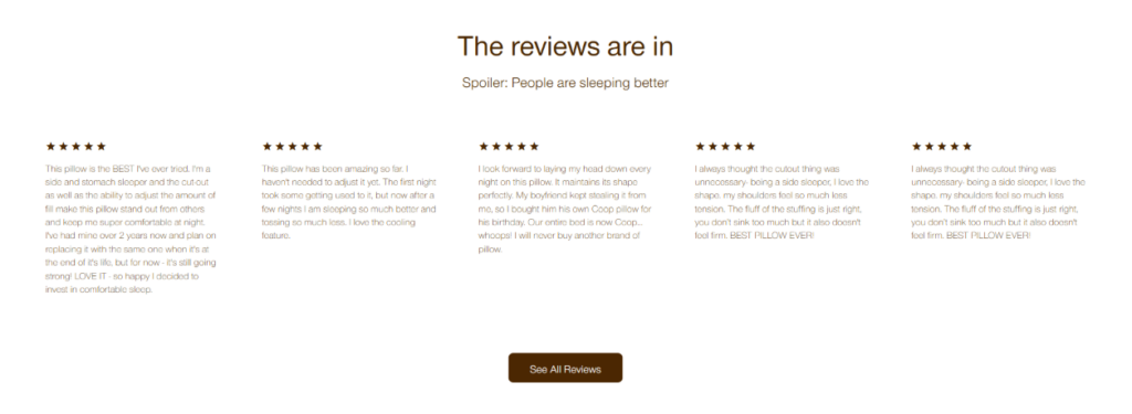 Why This Sleep Website Builds Instant Trust-Why Reviews Need Space and Simplicity-Social Proof Without Visual Pressure