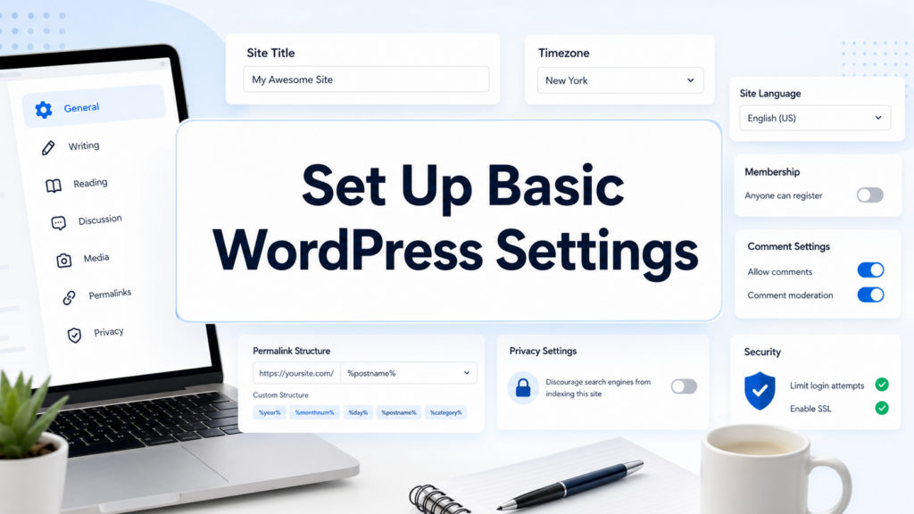 How to Start a WordPress Blog Website That Grows-Set Up Basic WordPress Settings