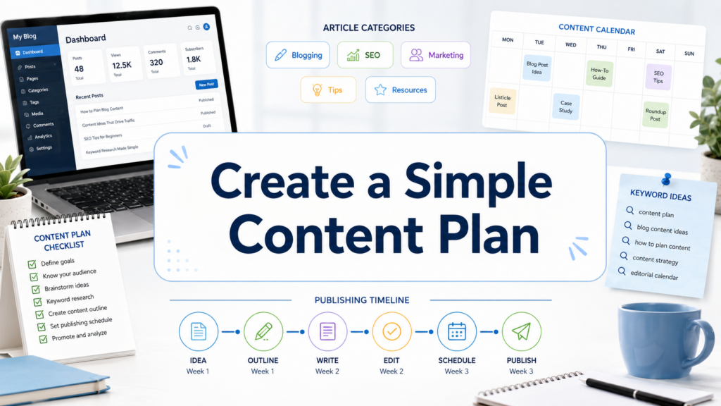 How to Start a WordPress Blog Website That Grows-Create a Simple Content Plan
