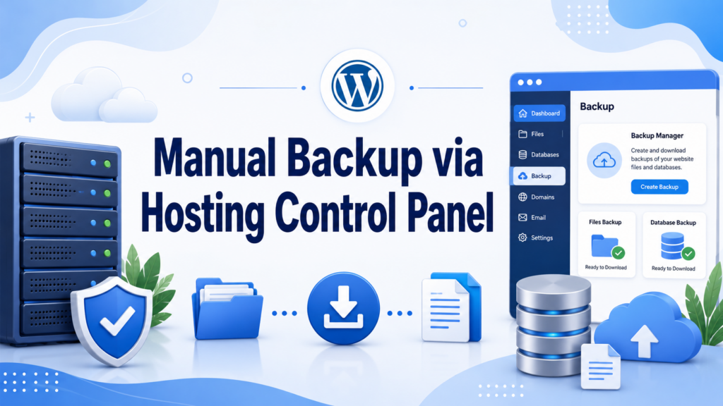 How Do I Backup a WordPress Site Safely and Easily-Manual Backup via Hosting Control Panel
