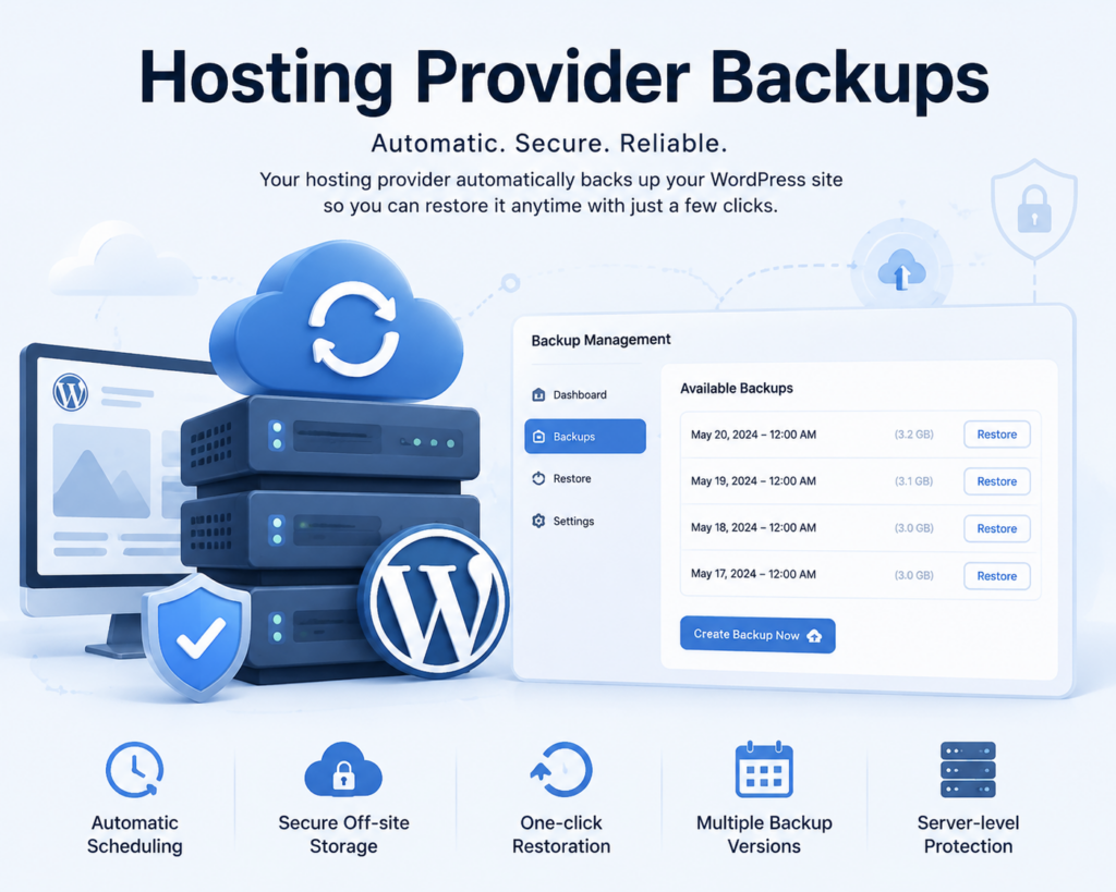 How Do You Backup WordPress Site: Complete Beginner Guide-Hosting Provider Backups
