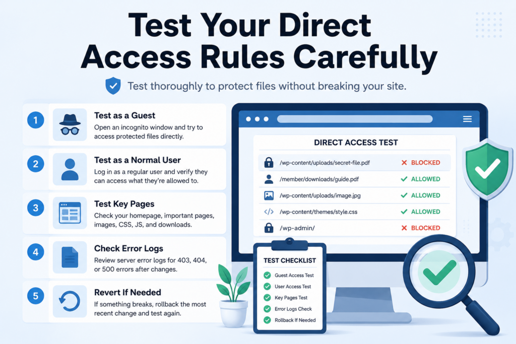 How to Prevent Direct Access WordPress Files-Test Your Direct Access Rules Carefully