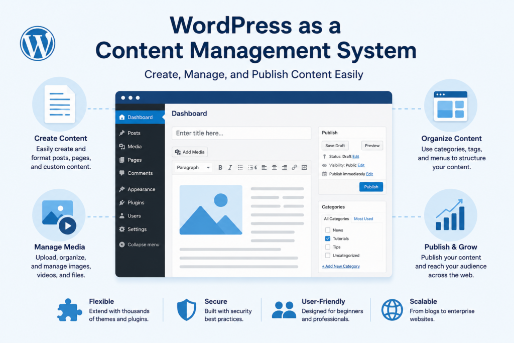 What Is WordPress? A Beginner’s Guide-WordPress as a Content Management System