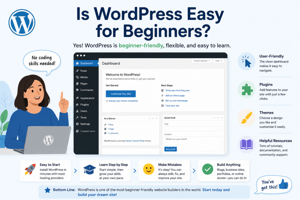 What Is WordPress? A Beginner’s Guide-Is WordPress Easy for Beginners?