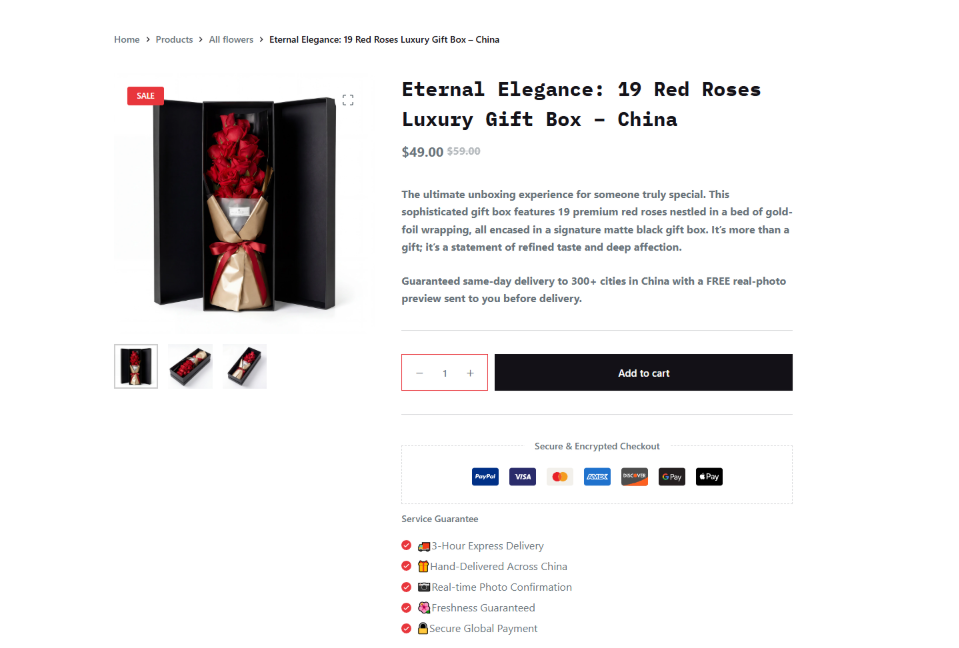 Inside a WordPress Flower Shop That Sells Emotion-Product Detail Page: Designing for Confidence and Conversion