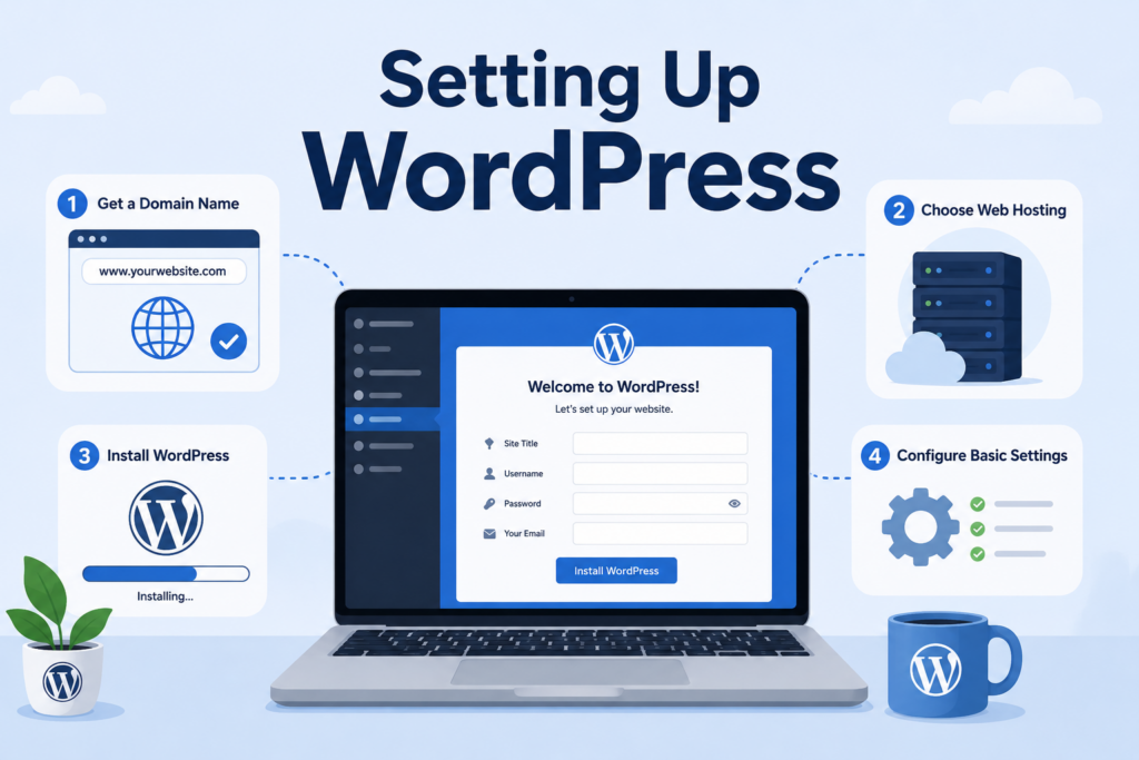 How Does WordPress Work? A Beginner-Friendly Guide-Setting Up WordPress