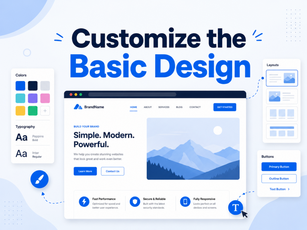 How Do You Build a Website With WordPress?-Customize the Basic Design