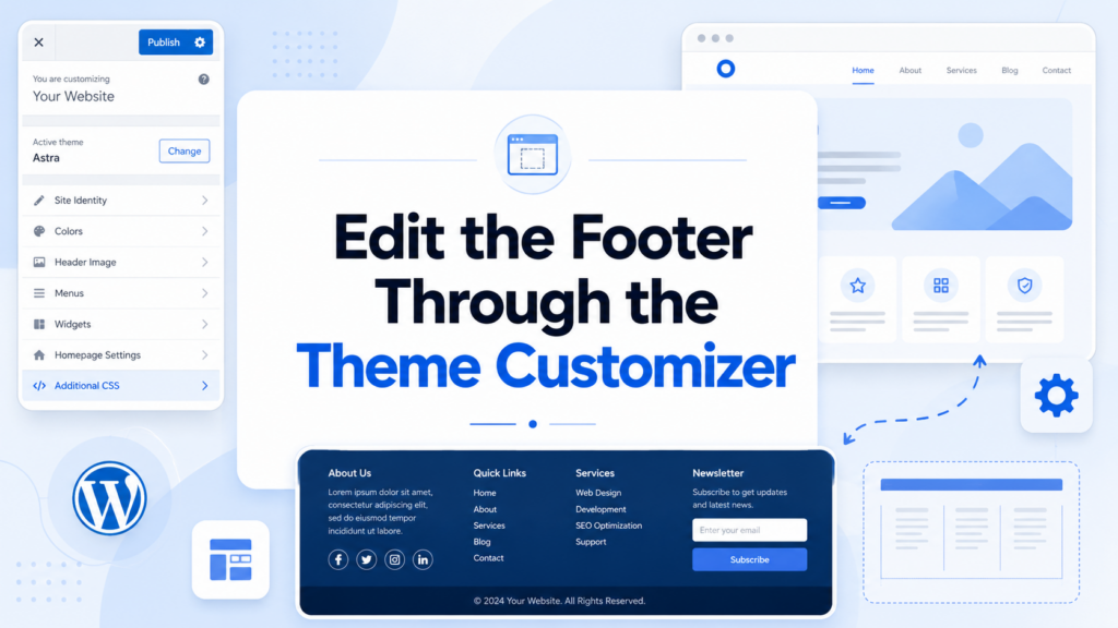 How Do You Edit the Footer in WordPress? Complete Guide-Edit the Footer Through the Theme Customizer