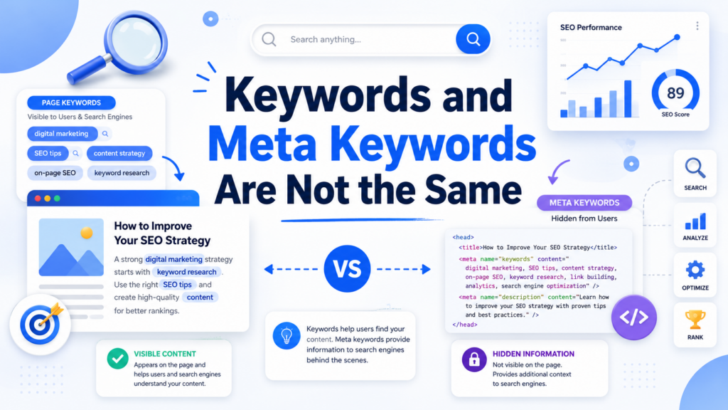 How to Add Keywords in WordPress-Keywords and Meta Keywords Are Not the Same