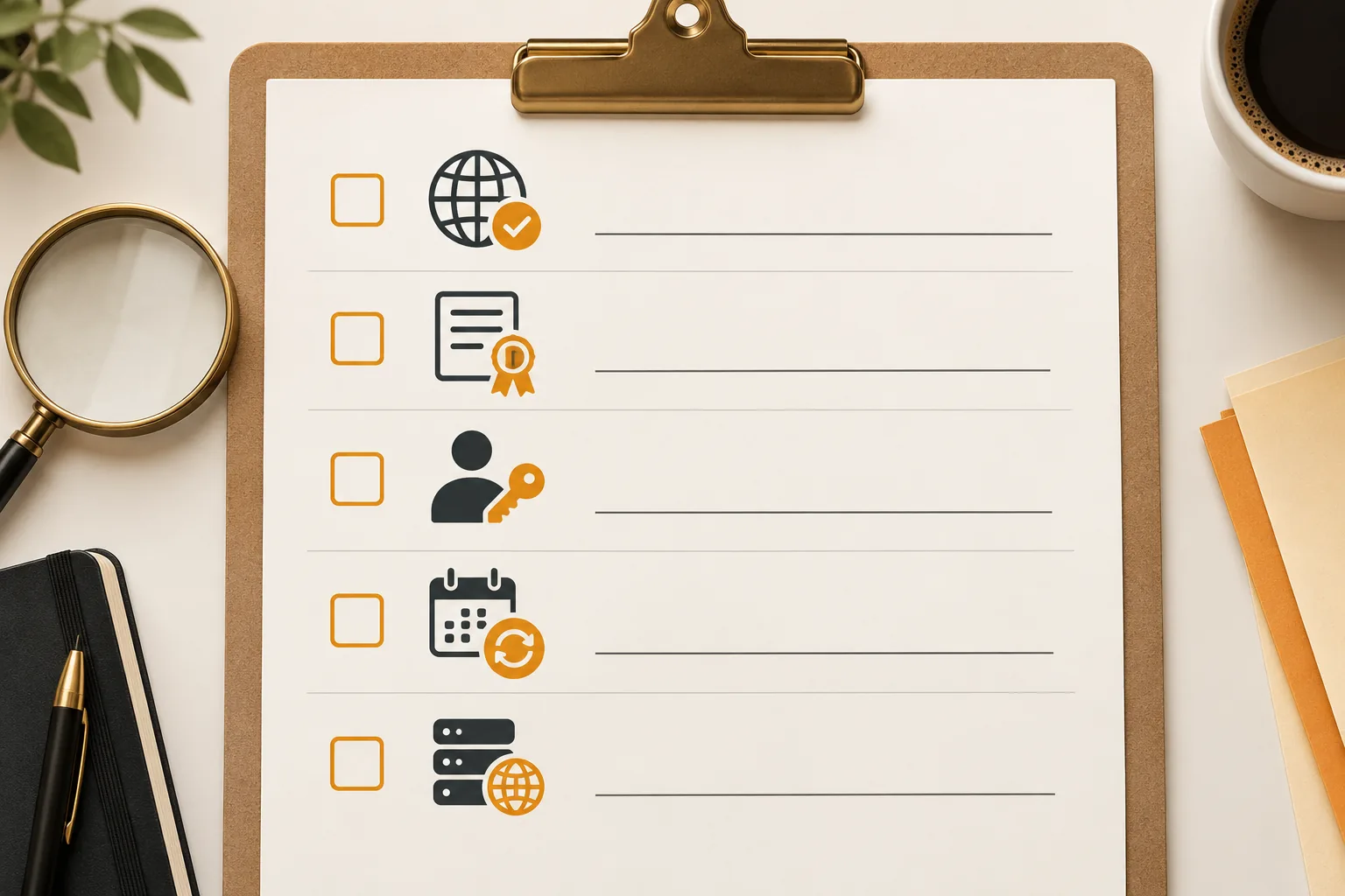 Check trademarks, renewal costs, account ownership, and compatibility before registering a domain