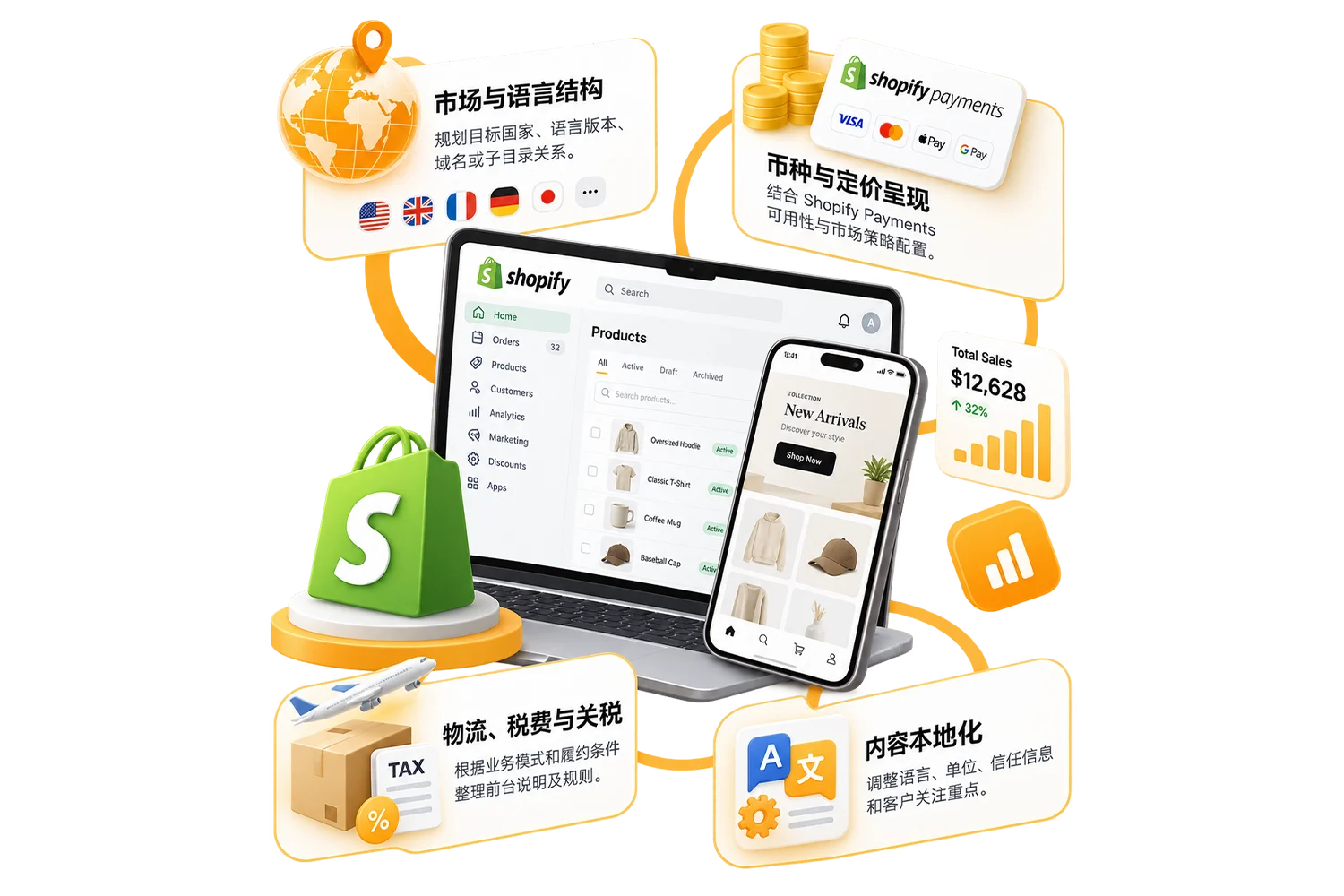 A Shopify backend to manage customer experience in different markets