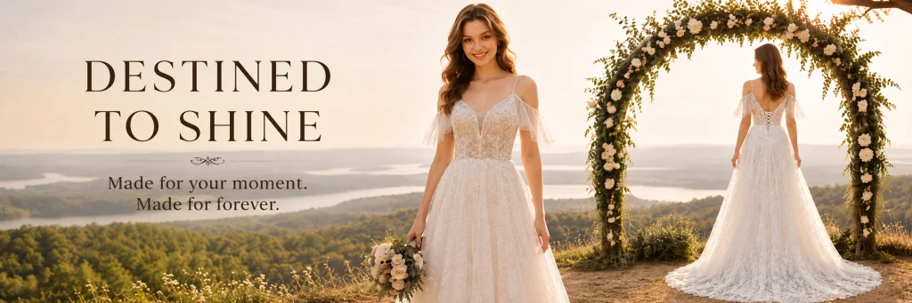 SHEIN wedding dress store poster design analysis - third picture: transforming wedding dresses from commodities into wedding dreams