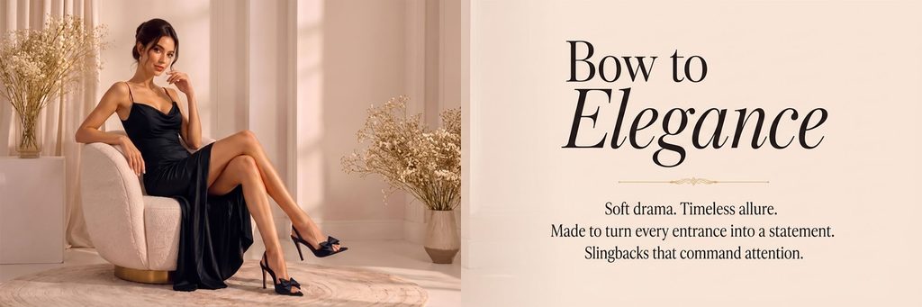 SHEIN women's shoe store poster design analysis - highlighting the elegance of bow-tie high heels