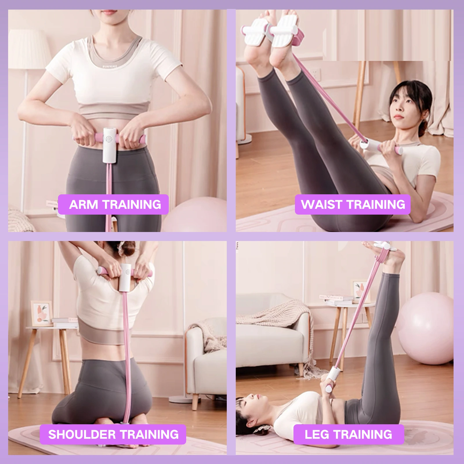 Product picture of pedal pulley: Action combination: Unify the boundaries of the four photos