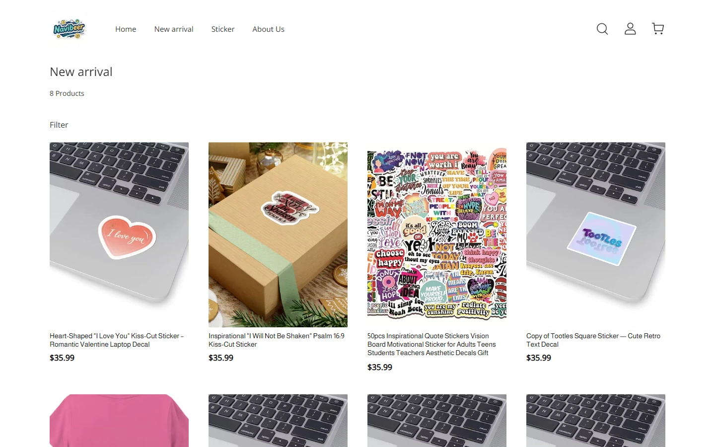 Category page: Provide a clear browsing order for the product catalog