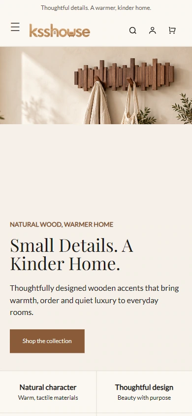 Mobile homepage: Convert the theme and content to narrow screen reading