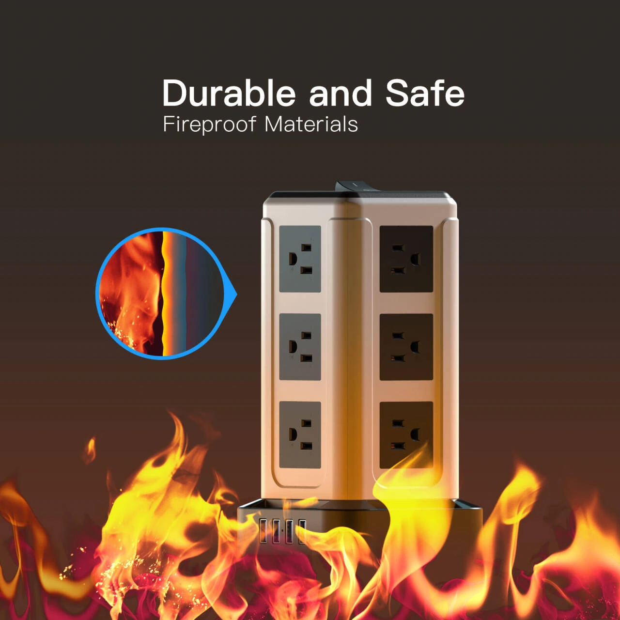 Tower socket product picture: Material theme: dark picture sets off visual rhythm