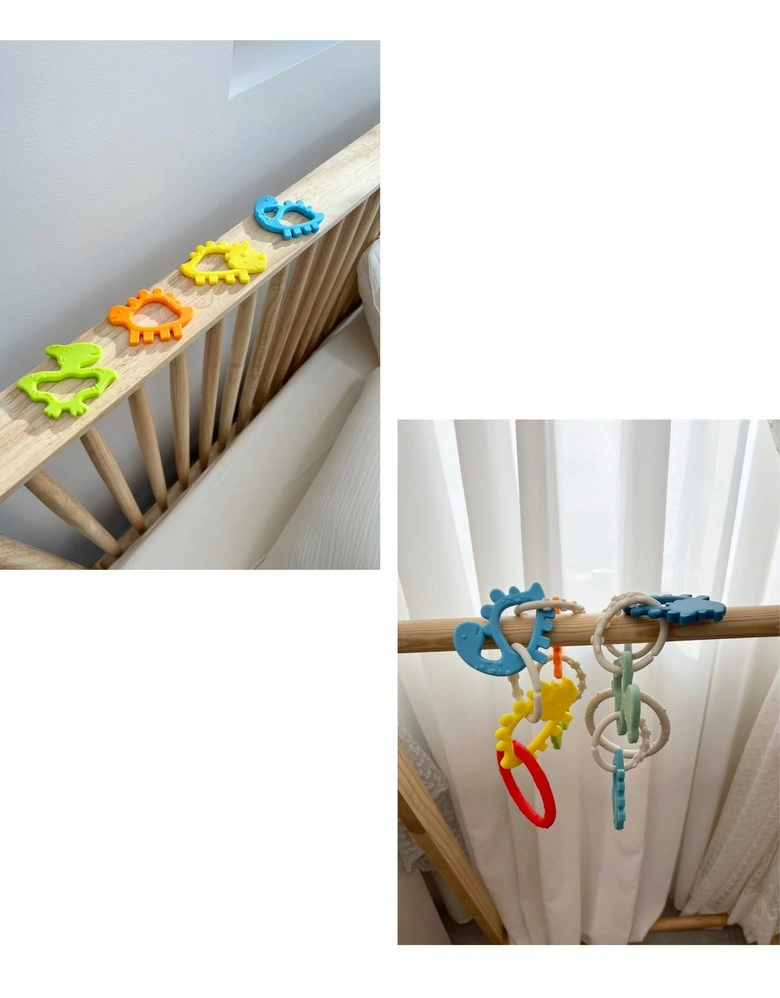 Silicone Connection Ring Teether Set: Environmental Extension: Organize the Hooking Locations with Two Photos