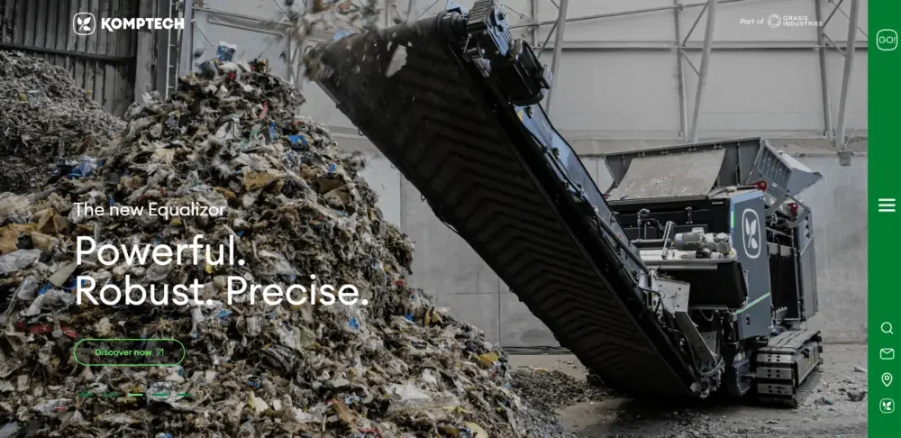 WordPress environmental protection machinery and equipment brand website design and construction plan - homepage experience design - conveying industrial strength and innovation capabilities