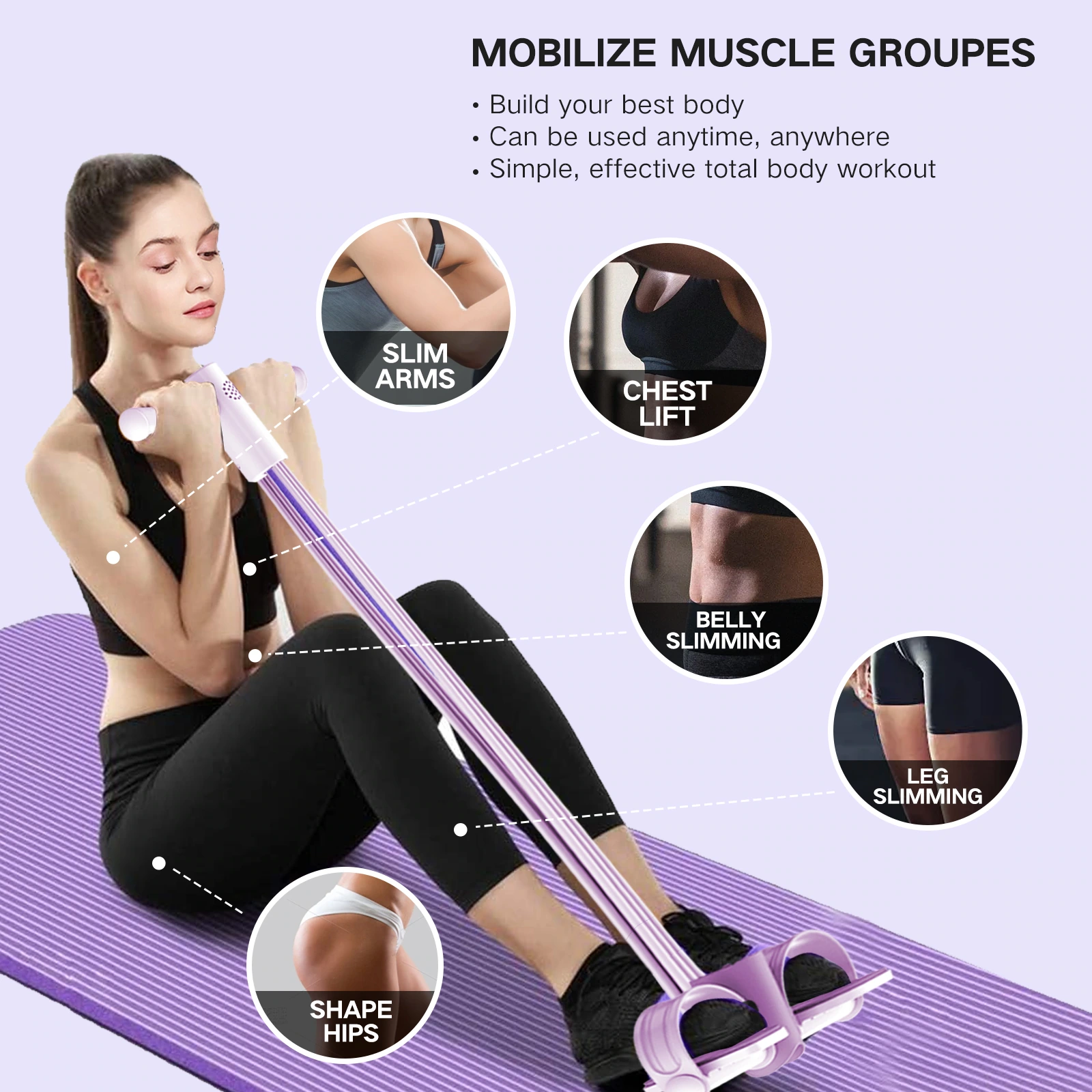 Foot pedal product picture: Sitting situation: characters and partial movements complement each other