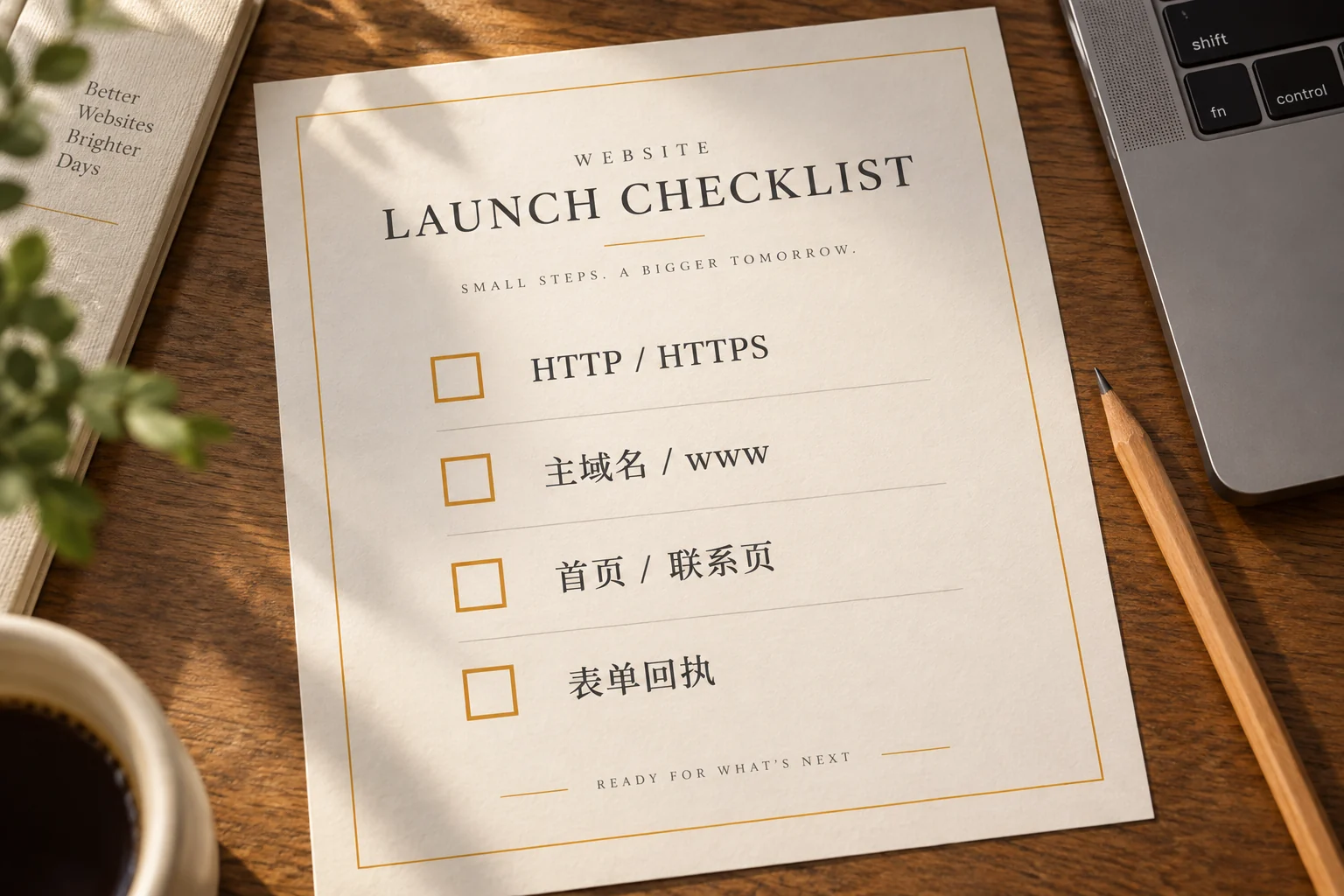 Check HTTPS, Domain Entry, Key Pages and Forms when first going live