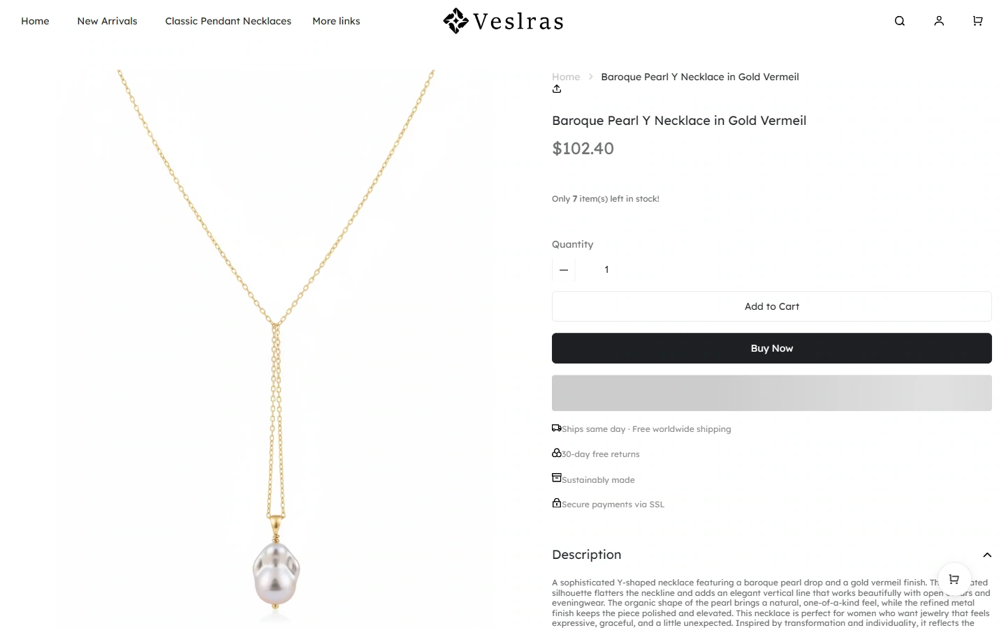 Product details: Put pictures and single product information together