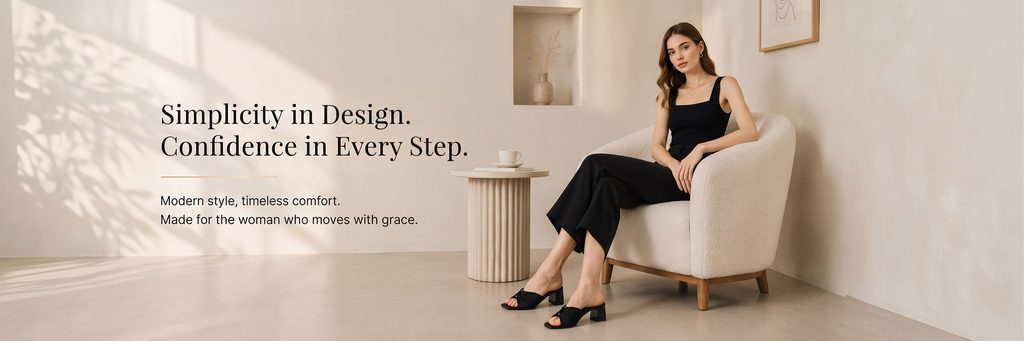 SHEIN women's shoe store poster design analysis - using minimalist space to enhance the temperament of commuting women's shoes
