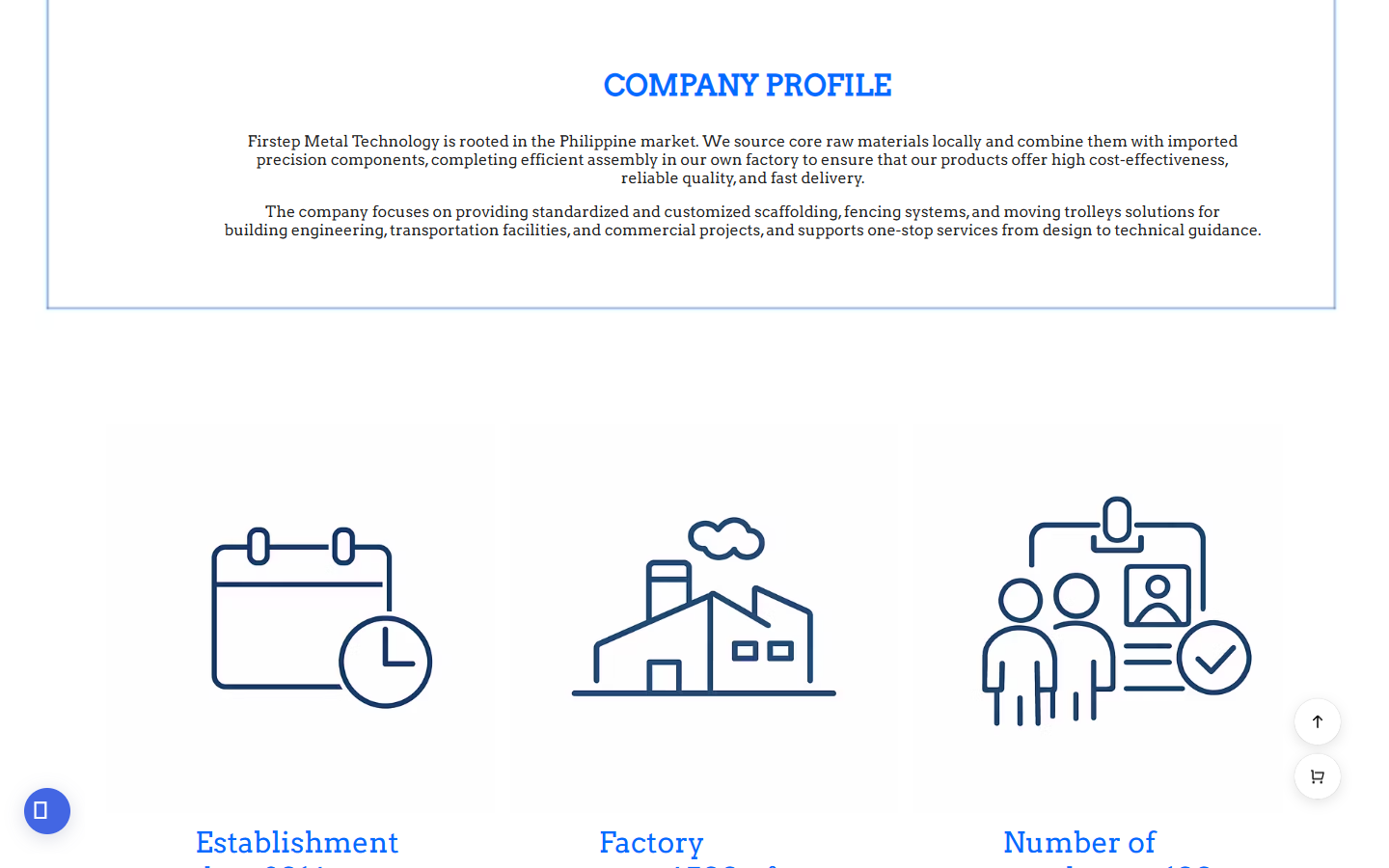 Company introduction module: Supplement corporate background in the back section of the home page