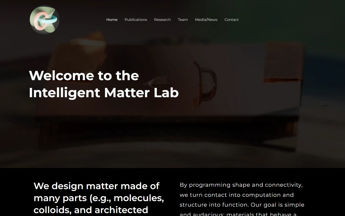 Intelligent Matter Lab Home Page: Intelligent Materials Research and Team Presentation