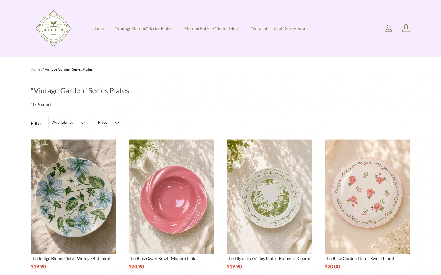Category page: Provide a clear browsing order for the product catalog