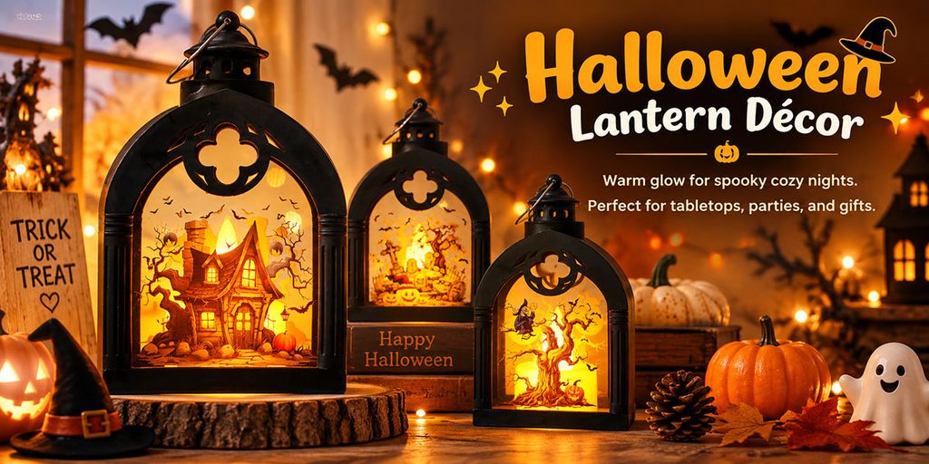 Shopee Home Halloween Product Poster Design-Halloween Lanterns: Use light to create a festive atmosphere