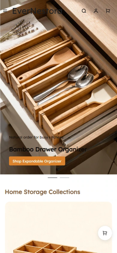 Mobile homepage: Convert the theme and content to narrow screen reading