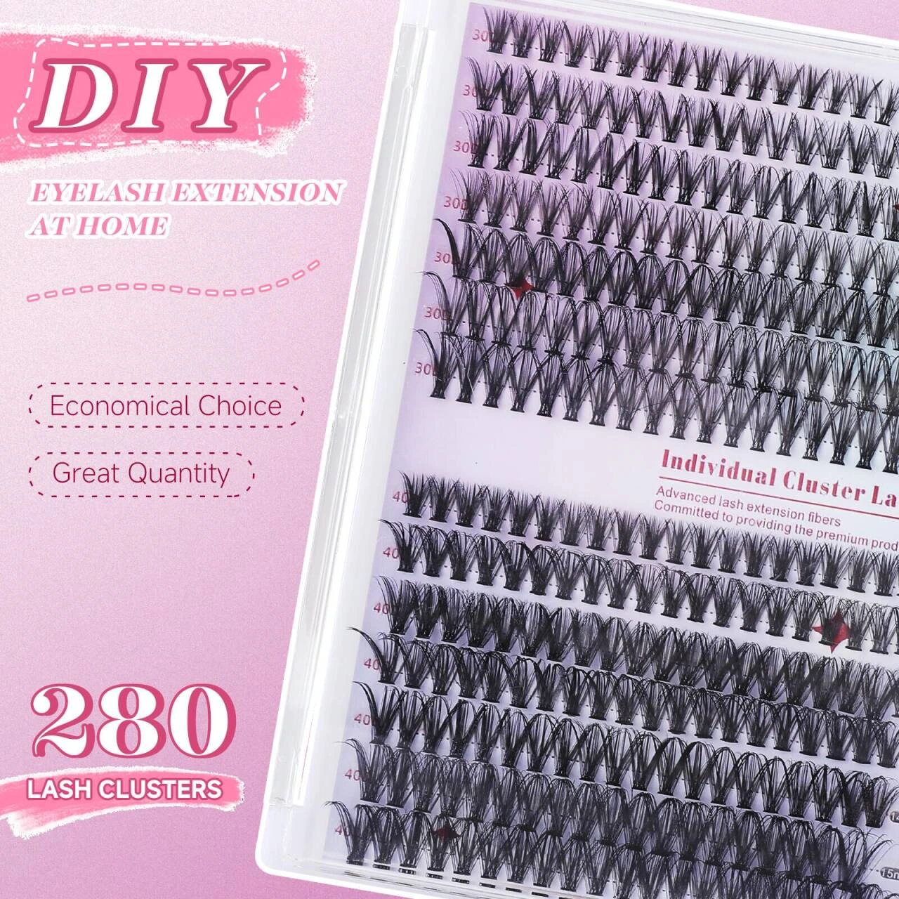 Product image of clustered false eyelash set: Quantity information: Arranged around the inclined eyelash tray