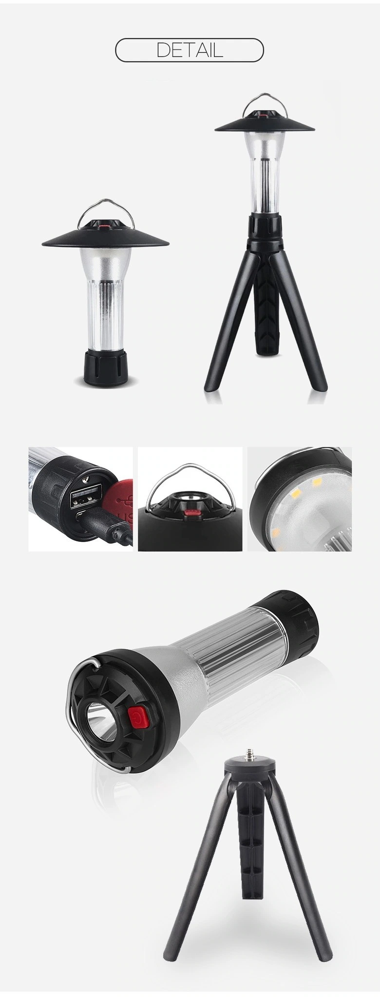 MellowBuddy Multifunctional Camping Light: Combination Overview: Putting Accessories Back on the Same White Background
