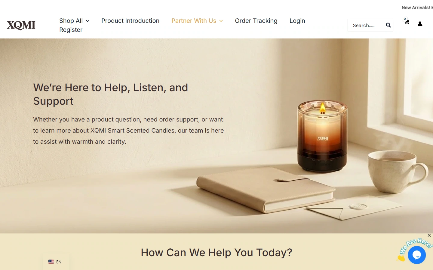 XQMI contact page: Give communication information a clear place